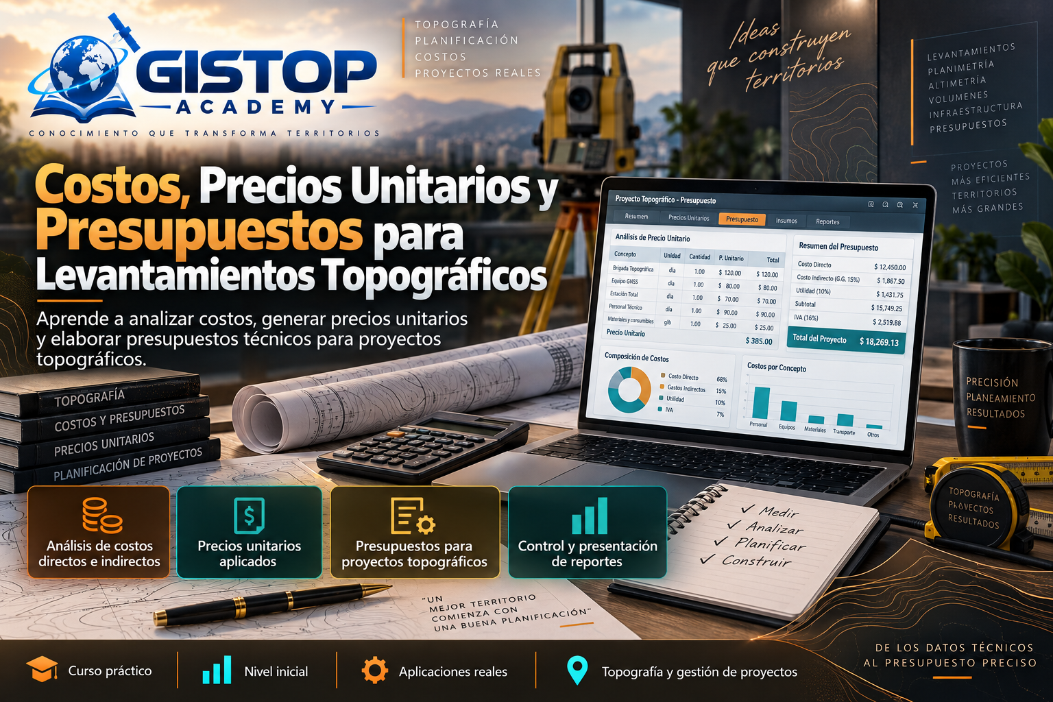 Costos, Precios Unitarios y Presupuestos para Levantamientos Topográficos